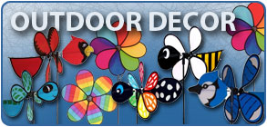 Yard spinners, windsocks, and banners
