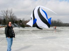 Darryl made this kite himself from a kit.